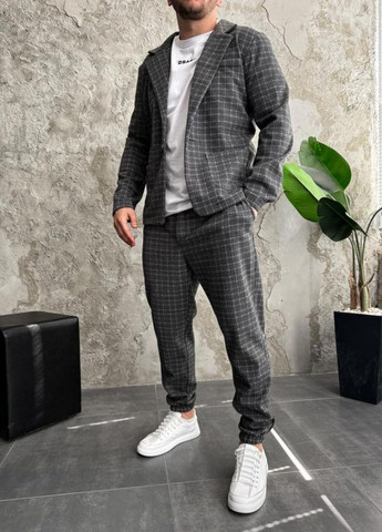 Серый демисезонный костюм No Brand