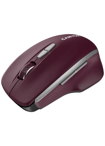 Беспроводная мышь бордовый, средний размер, 7 кнопок, 800/1200/1600 DPI, USB 2,4 ГГц Canyon Burgundy (377559454)