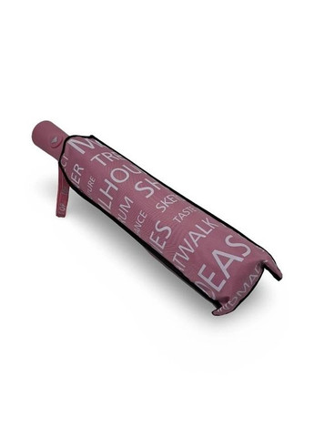Зонт полуавтомат женский 593 "Words" на 9 спиц Розовый Toprain (280849511)