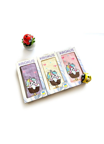 Детские колготки. Единорог-мороженое. Цвет: Молочный. Крокус (338427309)