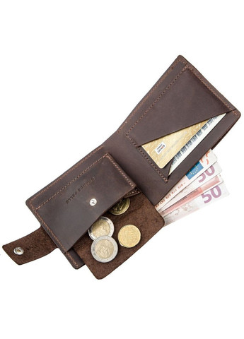 Надійне чоловіче портмоне в вінтажному стилі 11229 Коричнева Grande Pelle (331913429)