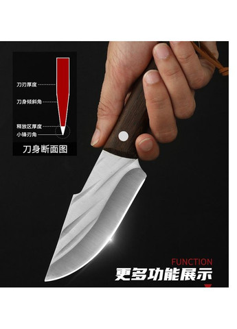 Нож охотничий производный с деревянной рукоятью в чехле Q11 No Brand (368717628)