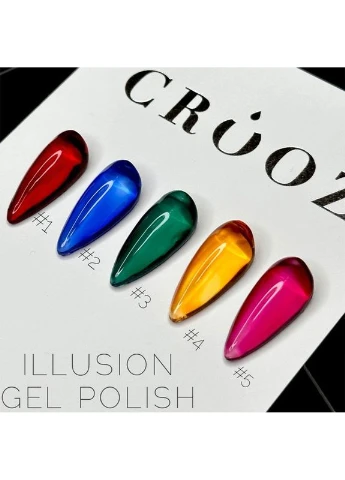 Гель-лак Illusion Gel 01, вітражний, 8 мл Crooz (386092583)