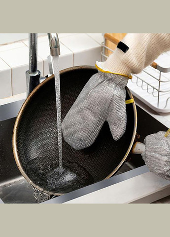 Багатофункціональна металева кухонна перчатка рукавиця для миття посуду і захисту рук Kitchen Master (317638725)