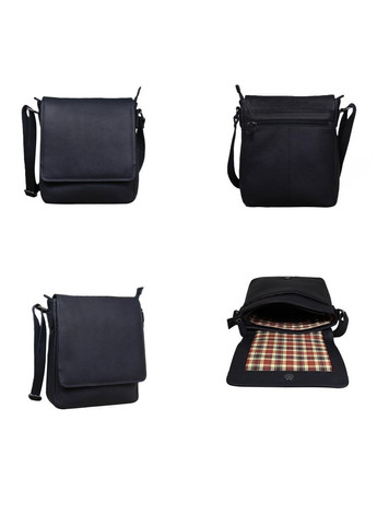 Кожаная сумка через плечо в черном цвете RoyalBag R-3161A (282844619)