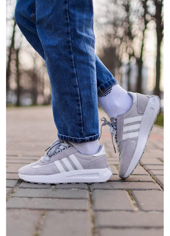 Сірі Осінні кросівки чоловічі adidas retropy white grey v2 адідас ретропи в2 No Brand