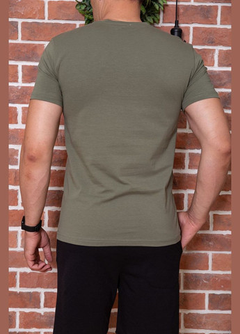 Хаки (оливковая) мужская футболка с патриотическим принтом,, Ager