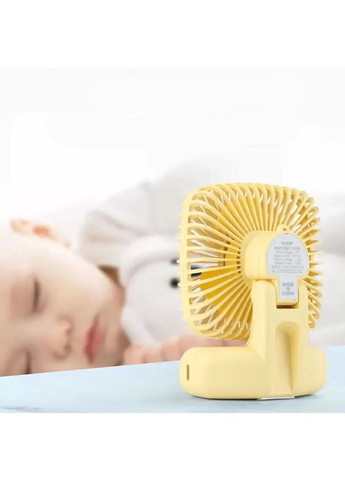 Вентилятор портативный USB Yellow No Brand (365721780)