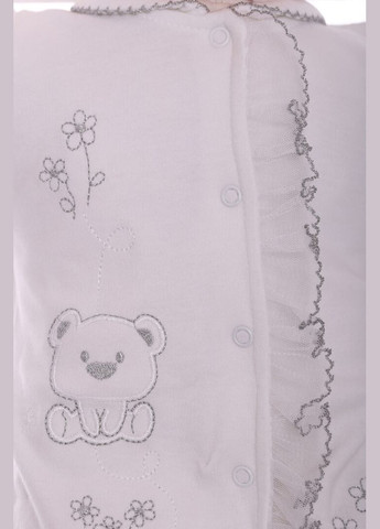 Чоловічок для дівчинки трикотажний з чепчиком білий 62 см (27092) BABYKROHA (315423988)