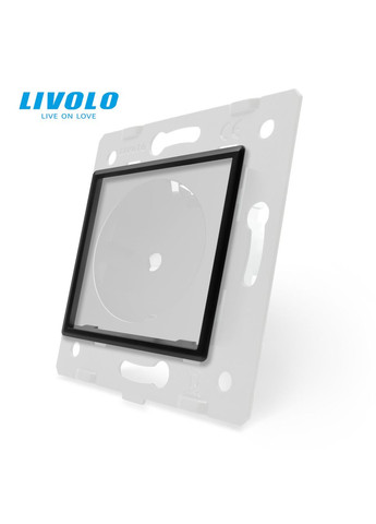 Декоративний ободок для розетки чорний 5 шт (DF10-12) Livolo (370971175)