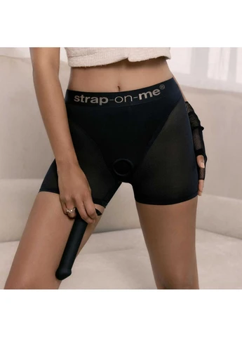 Шорти для страпону чорні Harness Lingerie Halo розмір XL Strap-On-Me (383039788)