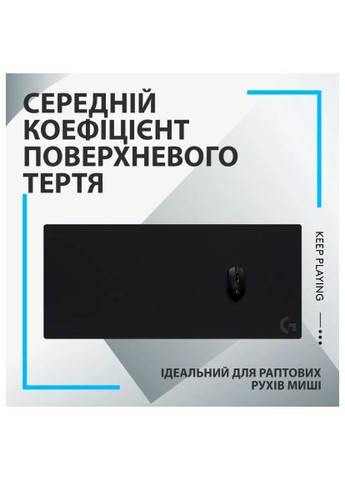 Коврик для мышки (943-000778) Logitech G840 Gaming Mouse Pad Black (370018400)