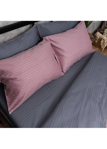 Комплект постельного белья Satin Stripe евро 200х220 наволочки 2х70х70 (MS-820017127) Moon&Star Rose Graphite (400230785)