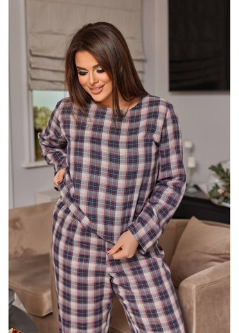 Чорна всесезон піжама на фланелевій основі кофта + брюки popluzhnaya