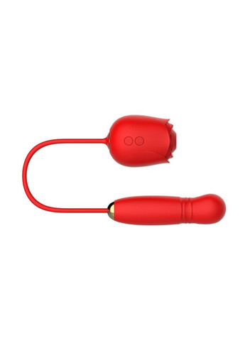 Вакуумний стимулятор у вигляді троянди з пульсацією, червоний Every Night Toys (333986559)