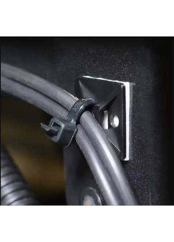 Органайзер Фіксатор кабелю під стяжки хомут тримач самоклеючий майданчик 3M 15 шт Чорний Captain (358934951)