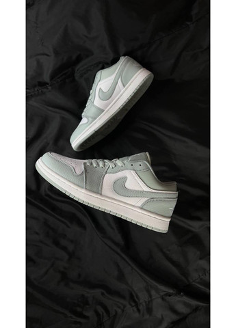 Білі Осінні кросівки чоловічі nike air jordan 1 low light olive найк аір джордан No Brand