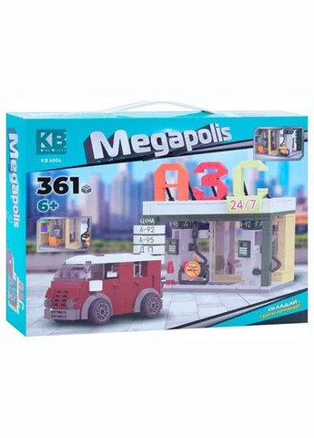 Конструктор АЗС с фургоном KB 4004 серия Megapolis 361 деталь для детей от 6 лет. Limo Toy (325483929)