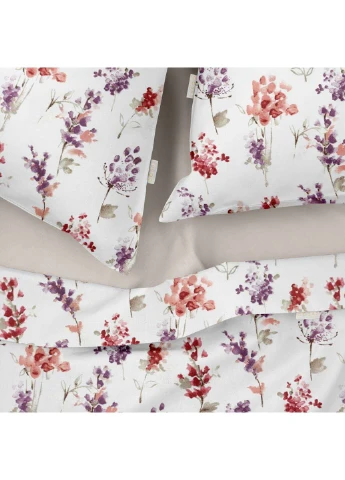 Семейная постель с простыней на резинке Watercolor Flowers CS1 2х160х220 см Cosas (307474863)