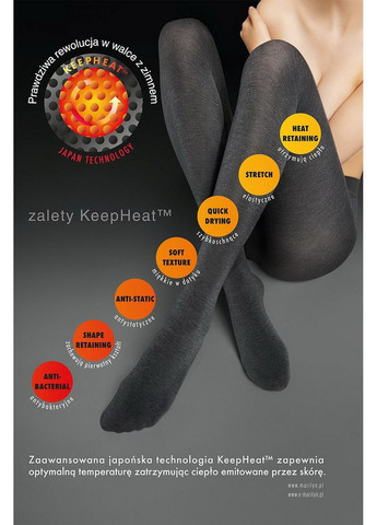 Колготки теплые с термо эффектом KEEP HEAT 80 Marilyn (351583471)