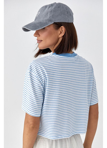 Футболка у смужку вільного крою Lurex Футболка - (370393353)