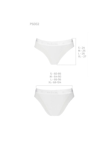 Комбінований демісезонний трусики з прозорою вставкою ps002 panties l, white Passion