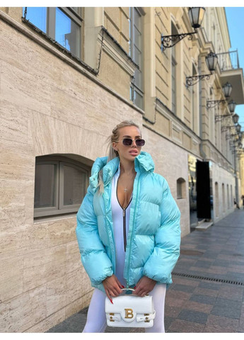 Блакитний демісезонний Пуховик Style Point