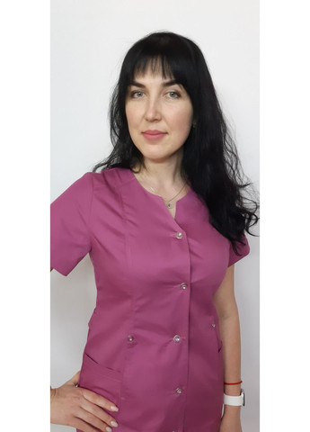 Халат женский медицинский Милан-пуговицы котон короткий рукав 46, No Brand (361359899)