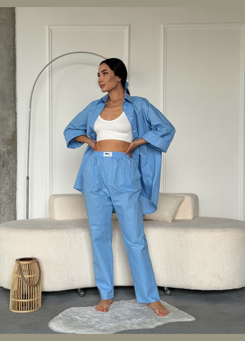 Жіночі повсякденнi штани блакитного кольору 27447 Fashion (296932178)