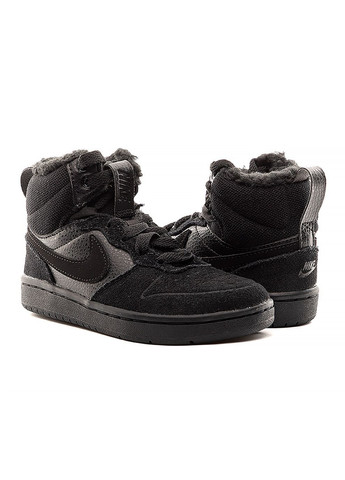 Чорні Осінні дитячі кросівки court borough mid 2 boot ps чорний Nike