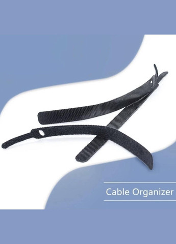 Органайзер кабеля Beus Pro стяжка липучка хомут для проводов 50 штук многоразовые Черный No Brand (330778842)