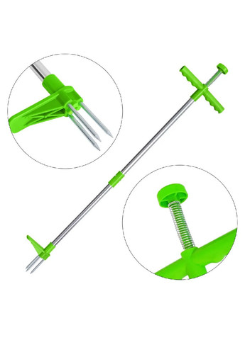Вырыватель сорняков ручной с высокой рукояткой для вырывания сорняков бурьяна с корнем 101 см (479292-Prob) Зеленый Unbranded (316675722)