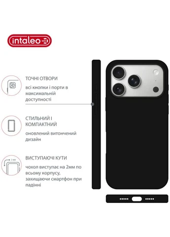 Чохол Silicone Case для Apple iPhone 17 Pro Black (1283126630507) Intaleo (399513530)