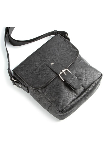 Кожаная сумка кросс боди мужская мессенджер через черное плечо 00853 Shvigel (329197461)