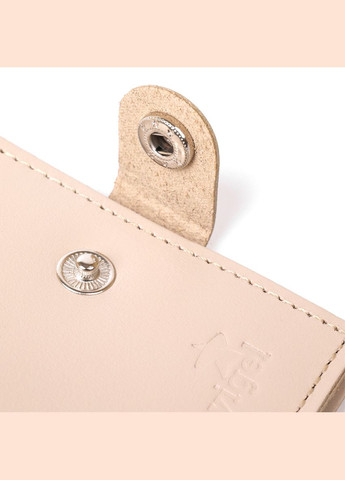 Жіноче шкіряне портмоне з монетницею та хлястиком Україна бежеве (sku_16489) No Brand (328218377)