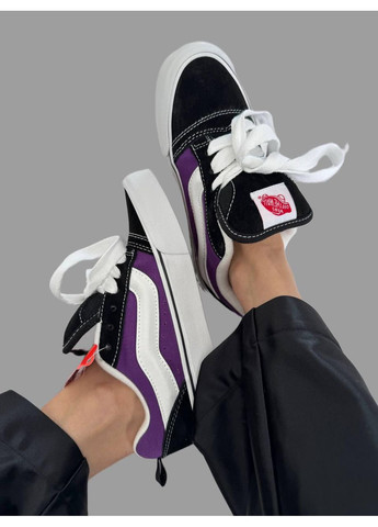 КЕДИ ЖІНОЧІ VANS KNU PURPLE BLACK / WHITE ВАНС КНУ СКУЛ No Brand чорні демісезони (368888247)