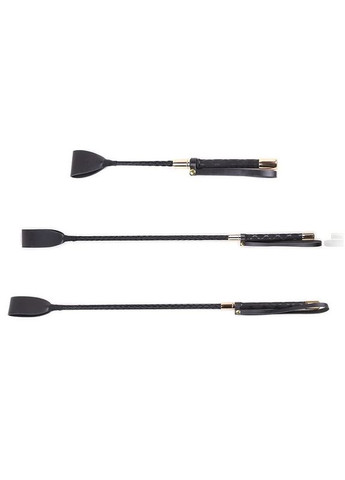 Хлыст стек для ролевых игр, кнут со стержнем черный для бдсм 60см No Brand (341309861)