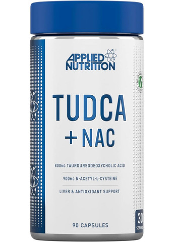 Тауроурсодезоксихолева кислота та цистеїн Tudca + NAC 90 caps Applied Nutrition (285736468)