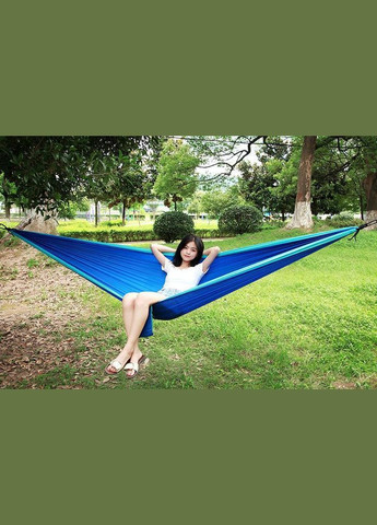 Гамак туристичний підвісний 270x140 см чорний із синім (Н051061) CamP (349844258)