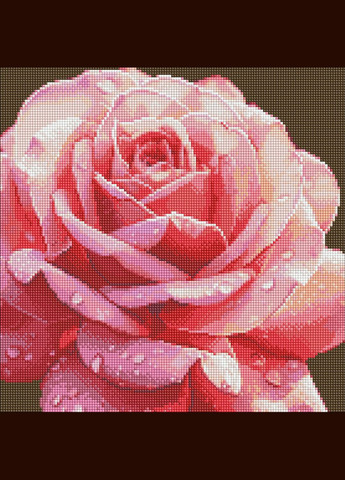 Алмазна мозаїка без підрамника Досконала троянда ©art_selena_ua 40x40 AMC7854 Ідейка (281028741)