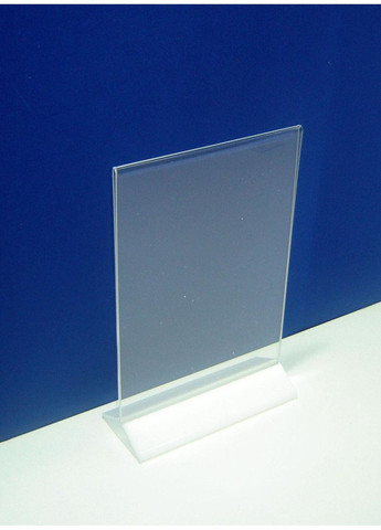 Менюходер (тейбл тент) А5 верт. с белым основанием 2мм молочный акрил Ekostar (367609551)