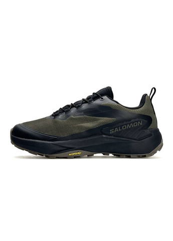Хакі Осінні кросівки чоловічі salomon khaki black No Brand Genesis GTX