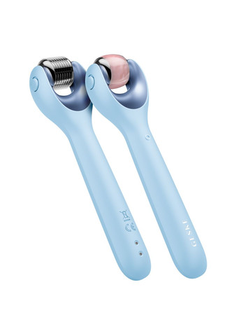 Електронний ролер для обличчя з мікроголками MicroNeedle Face Roller 9в1 aquamarine GESKE (341525964)
