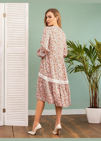 Комбінована сукня sa-454 мультиколор ISSA PLUS однотонна