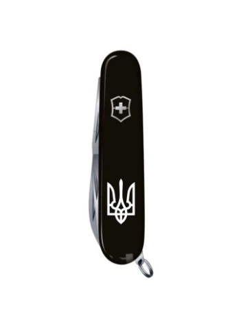 HUNTSMAN UKRAINE 91мм/15функ/черн /штоп/ножн/пила/крюк /Трезубец бел./туристический/швейцарский/ударостійкий пластик Victorinox (395603006)