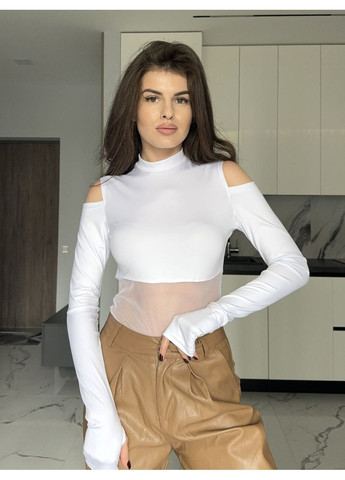 Боді зі вставками із сітки Fashion (367833425)