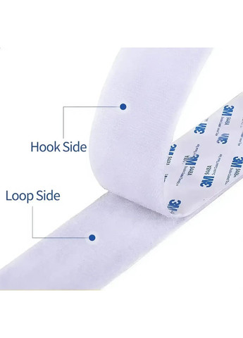 Лента липучка на клеевой основе 3M 9448A 16 мм длина 50 см White 3М (355467763)