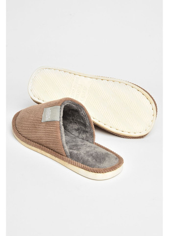 Коричневые тапочки комнатные мужские коричневого цвета на меху Let's Shop