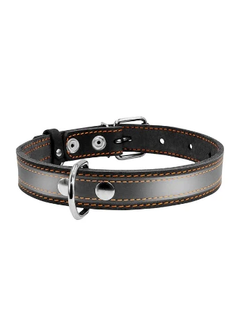 Ошейник "" со светоотражающей лентой (ширина 35мм, длина 48-63см) черный Collar (322002393)