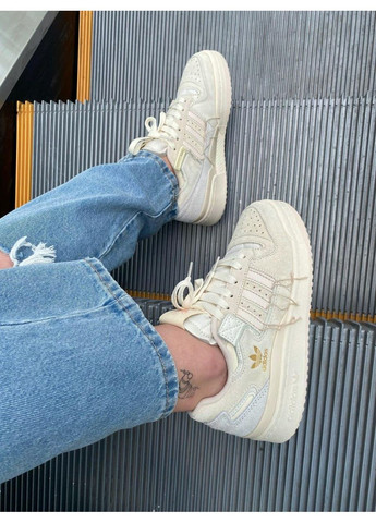 Бежевые демисезонные кроссовки мужские adidas forum 84 low premium beige 2.0 адидас форум 84 No Brand